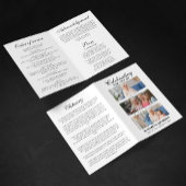 Programme Élégant enterrement avec collage photo