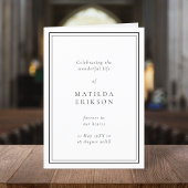 Programme Élégant enterrement | Ordre de service classique p