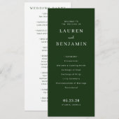 Programme élégant et écologique de la cérémonie de (Devant / Derrière)
