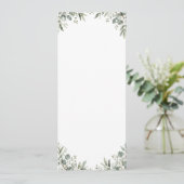 Programme Elegant Eucalyptus Botanical Wedding Program (Debout devant)