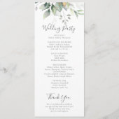 Programme Elégant Eucalyptus Feuille Mariage or vert (Dos)