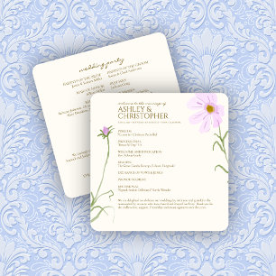 Programme Elégant Fleur sauvage d'aquarelle violet Mariage