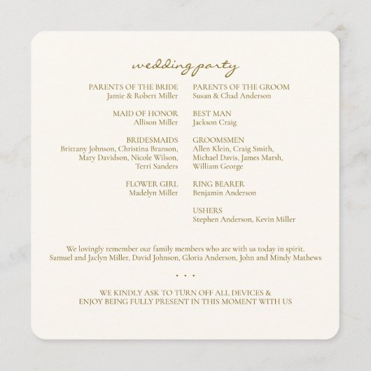 Programme Elégant Fleur sauvage d'aquarelle violet Mariage (Dos)