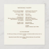Programme Élégant Fleur sauvage moderne Mariage off-White (Dos)