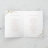 Programme Élégant Fleur sauvage Rustic Boho Mariage Monogram (Intérieur)