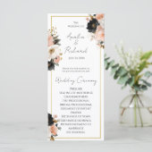 Programme Elegant Floral Personalized Wedding Program (Debout devant)