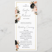 Programme Elegant Floral Personalized Wedding Program (Devant)