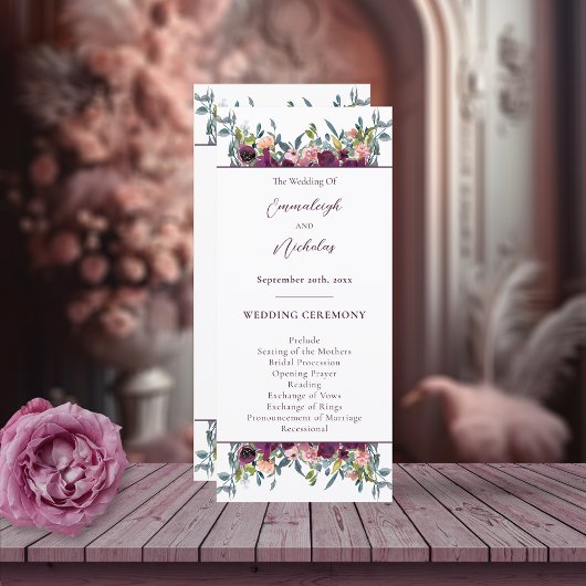 Programme Élégant floral | Purple Mariage Garland