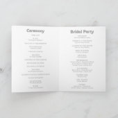 Programme Élégant Formel Minimal Plié Mariage (Intérieur)