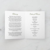 Programme Élégant funérailles florales Ordre du service Phot (Intérieur)