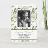 Programme Élégant funérailles florales Ordre du service Phot (Devant)