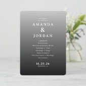 Programme Elegant Gray Minimalist Wedding Ceremony (Debout devant)