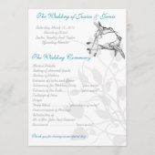 Programme Élégant Inséparable baiser de colibri bleu et gris (Devant)