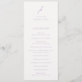 Programme Élégant Lilac Script Monogram Mariage (Devant)