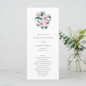 Programme Élégant Magnolia rose Eucalyptus Mariage floral (Debout devant)