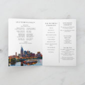 Programme Élégant mariage aquarelle Nashville plié (Intérieur)