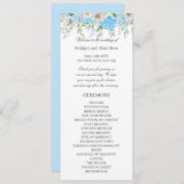 Programme Élégant Mariage Blue Hydrangea (Devant / Derrière)