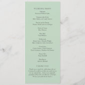 Programme Élégant mariage botanique à l'aquarelle verdoyante (Dos)