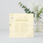 Programme Élégant mariage botanique jaune beurre (Debout devant)