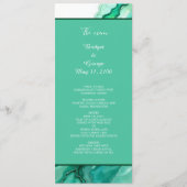 Programme Elégant Mariage couleur marbre Turquoise Emerald (Devant)
