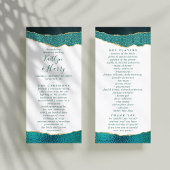 Programme Élégant Mariage d'âge Turquoise & Or