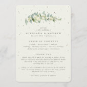 Programme Élégant mariage de Crème Snowberry + tige d'Eucaly (Devant)