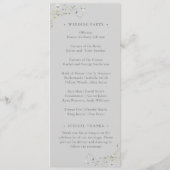 Programme Élégant mariage de fleurs sauvages grises d'hiver (Dos)