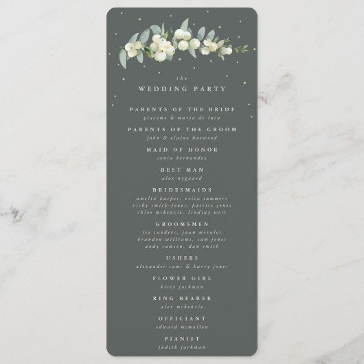 Programme Elégant Mariage de la fraise verte+Eucalyptus (Dos)