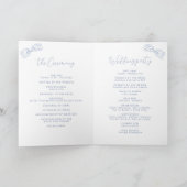 Programme Élégant Mariage de mâchoire bleu Dusty (Intérieur)