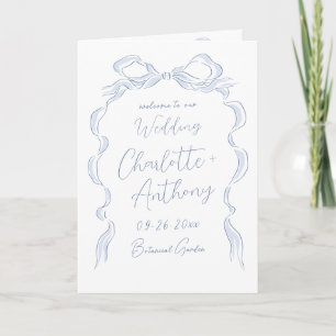 Programme Élégant Mariage de mâchoire bleu Dusty