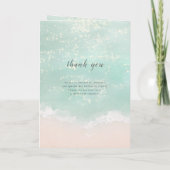 Programme Élégant mariage de plage océanique pétillant abstr (Dos)