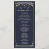 Programme Elégant Mariage de Tarot Gold & Navy (Dos)