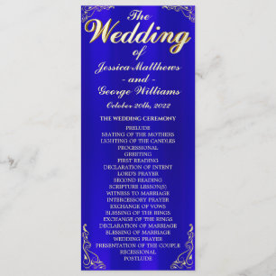 Programme Élégant Mariage de typographie d'or Regal