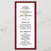 Programme Élégant Mariage de vacances d'hiver d'or de Bourgo (Devant)