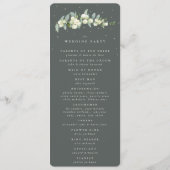 Programme Elégant Mariage d'hiver Eucalyptus & Snowberry Ver (Dos)