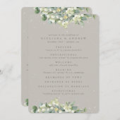 Programme Elégant Mariage d'hiver Greige Snowberry+Eucalyptu (Devant / Derrière)