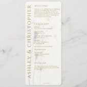 Programme Élégant Mariage d'or moderne (Devant)