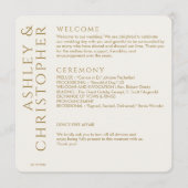 Programme Élégant Mariage d'or moderne (Devant)