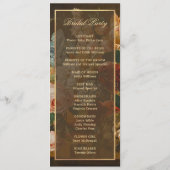 Programme Élégant Mariage Fleuriste Beaux-Arts (Dos)