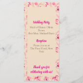 Programme Élégant mariage floral beige et rose blush (Dos)