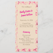 Programme Élégant mariage floral beige et rose blush (Devant)