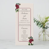 Programme Élégant Mariage floral de crème d'ivoire de Bourgo (Debout devant)