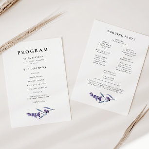 Programme Élégant Mariage floral double face