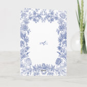 Programme Elégant Mariage Floral Français Ordre de service (Dos)