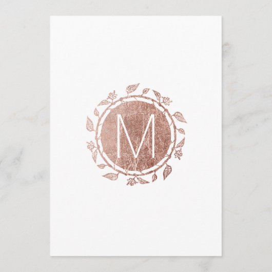 Programme Élégant Mariage Floral Rose Blanche Or (Dos)