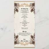 Programme Élégant Mariage floral Vintage de Bohême (Dos)