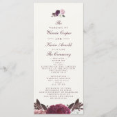 Programme Élégant Mariage floral violet (Devant)