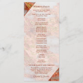 Programme Élégant Mariage géométrique en marbre or cuivre (Dos)