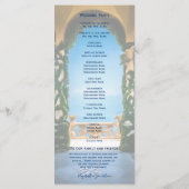 Programme Élégant Mariage italien Arches Lake Côme (Dos)