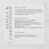 Programme Élégant Mariage moderne de mousse verte (Devant)